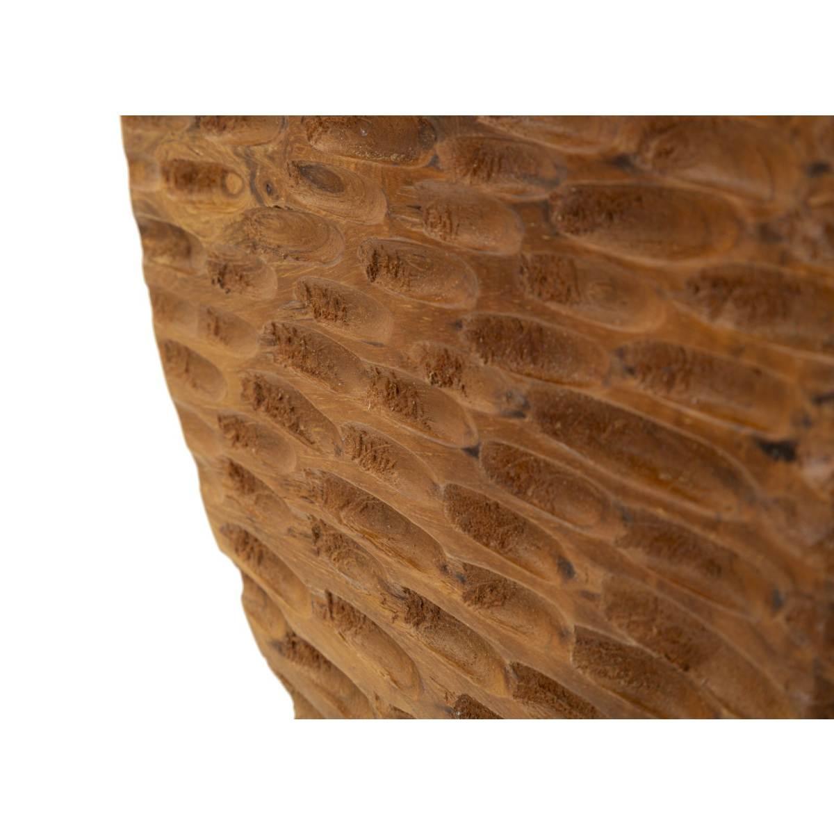 Scultura coin in teak riciclato cm 30x13,5x40 (pezzi unici - non rip. in serie)