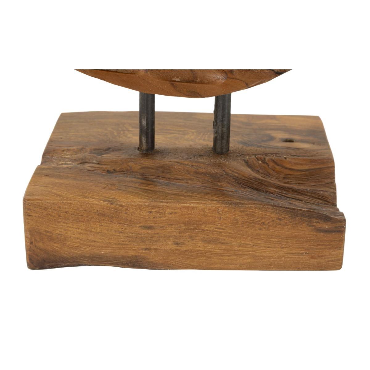 Scultura coin in teak riciclato cm 30x13,5x40 (pezzi unici - non rip. in serie)