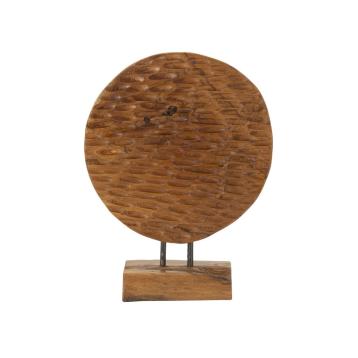 Scultura coin in teak riciclato cm 30x13,5x40 (pezzi unici - non rip. in serie)