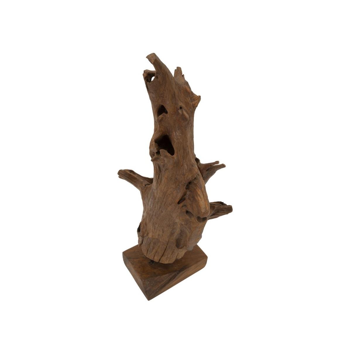 Scultura akar in teak riciclato cm 23x27x64 (pezzi unici - non rip. in serie)