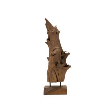 Scultura akar in teak riciclato cm 23x27x64 (pezzi unici - non rip. in serie)