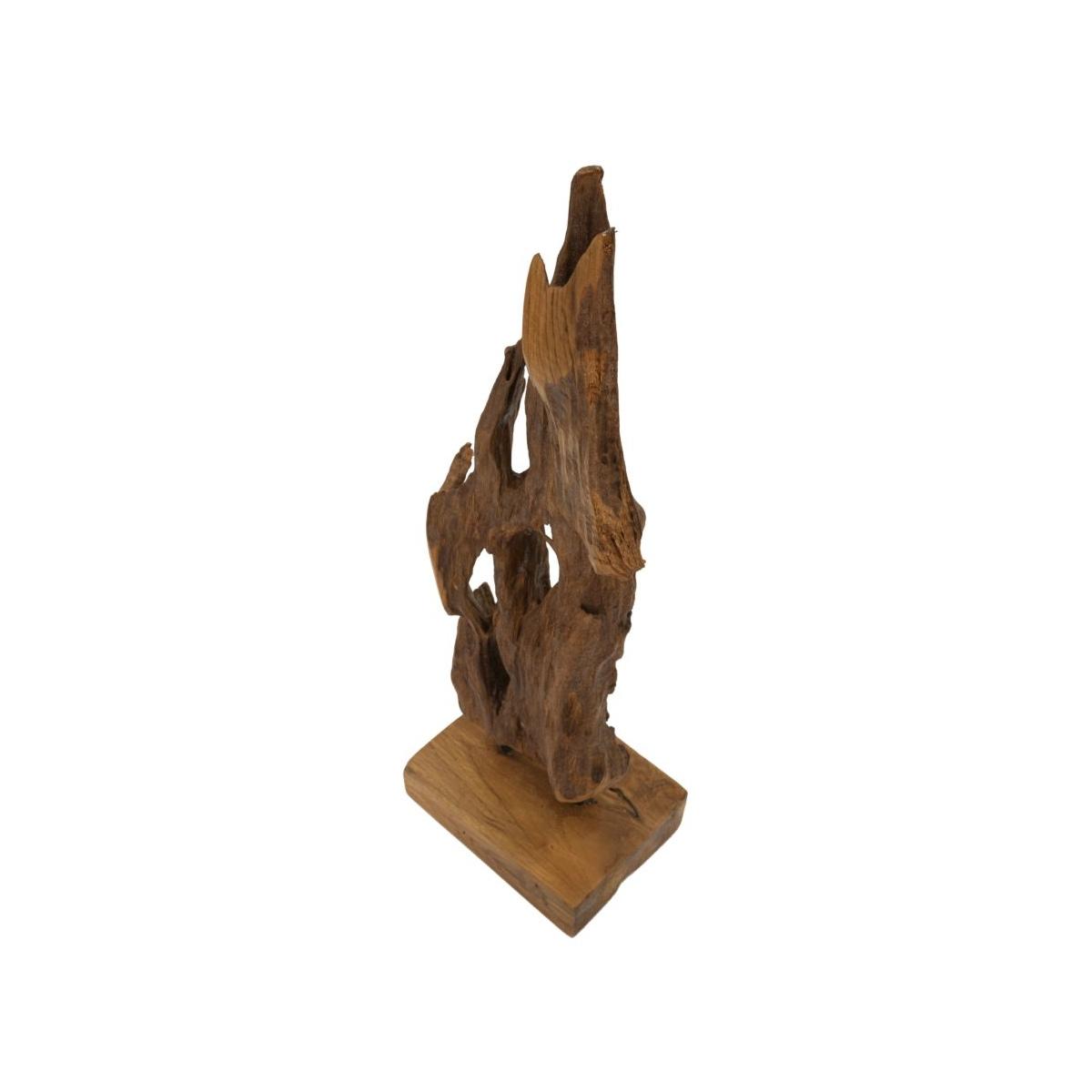 Scultura akar in teak riciclato cm 18x13x55 (pezzi unici - non rip. in serie)