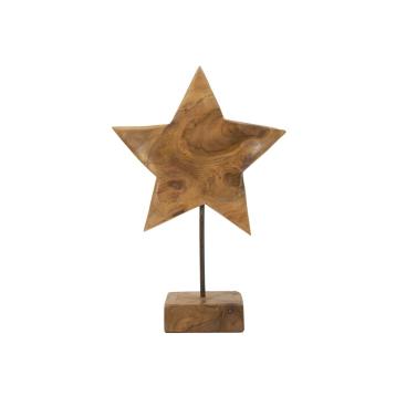 Scultura stella in teak riciclato cm 28x12x42 (pezzi unici - non rip. in serie)