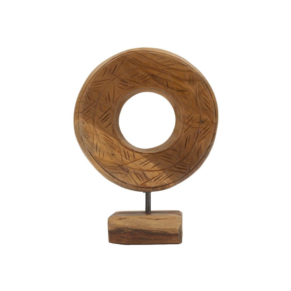 Scultura dorat in teak ric. cm 20x10x28 min 2 (pezzi unici - non rip. in serie)