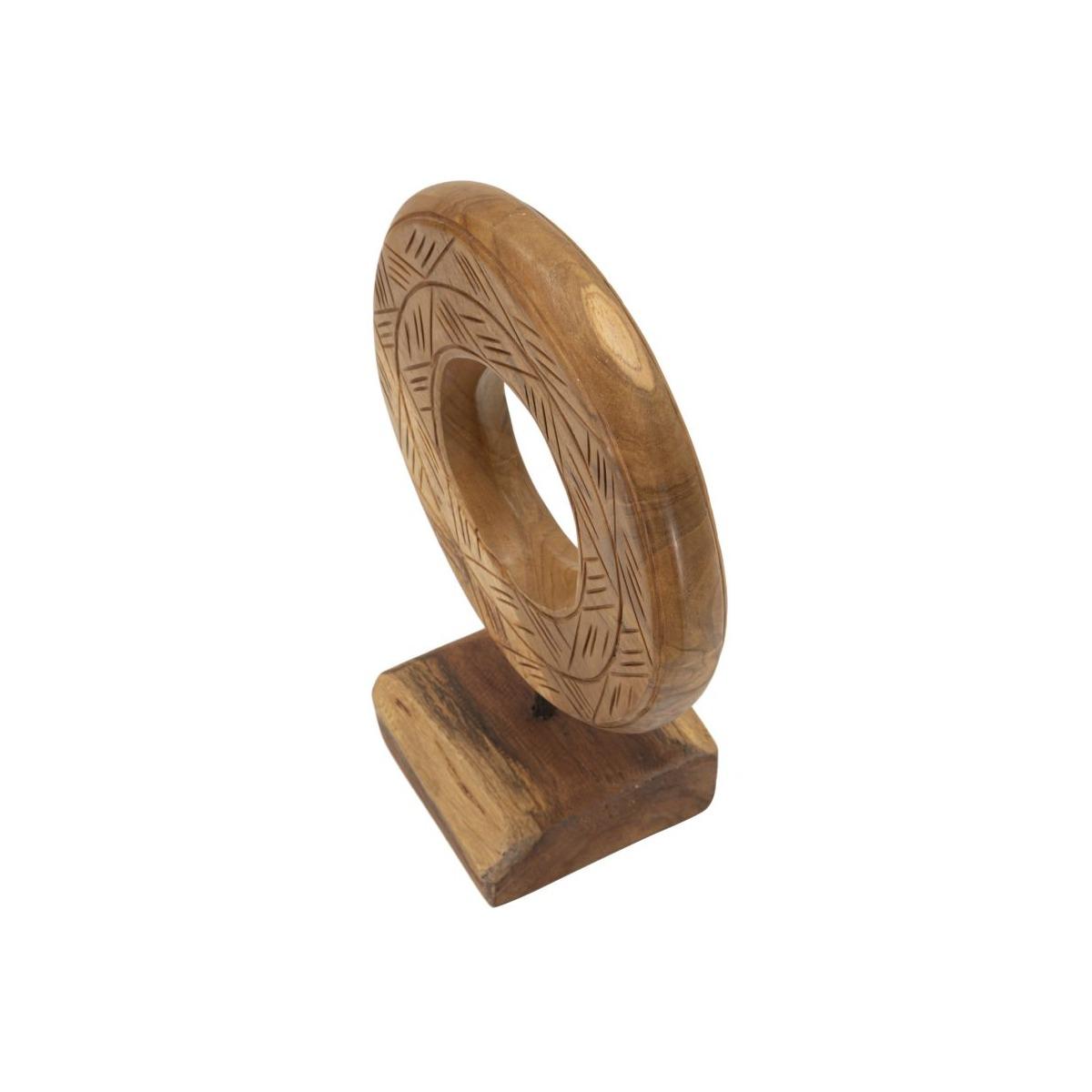 Scultura dorat in teak ric. cm 20x10x28 min 2 (pezzi unici - non rip. in serie)