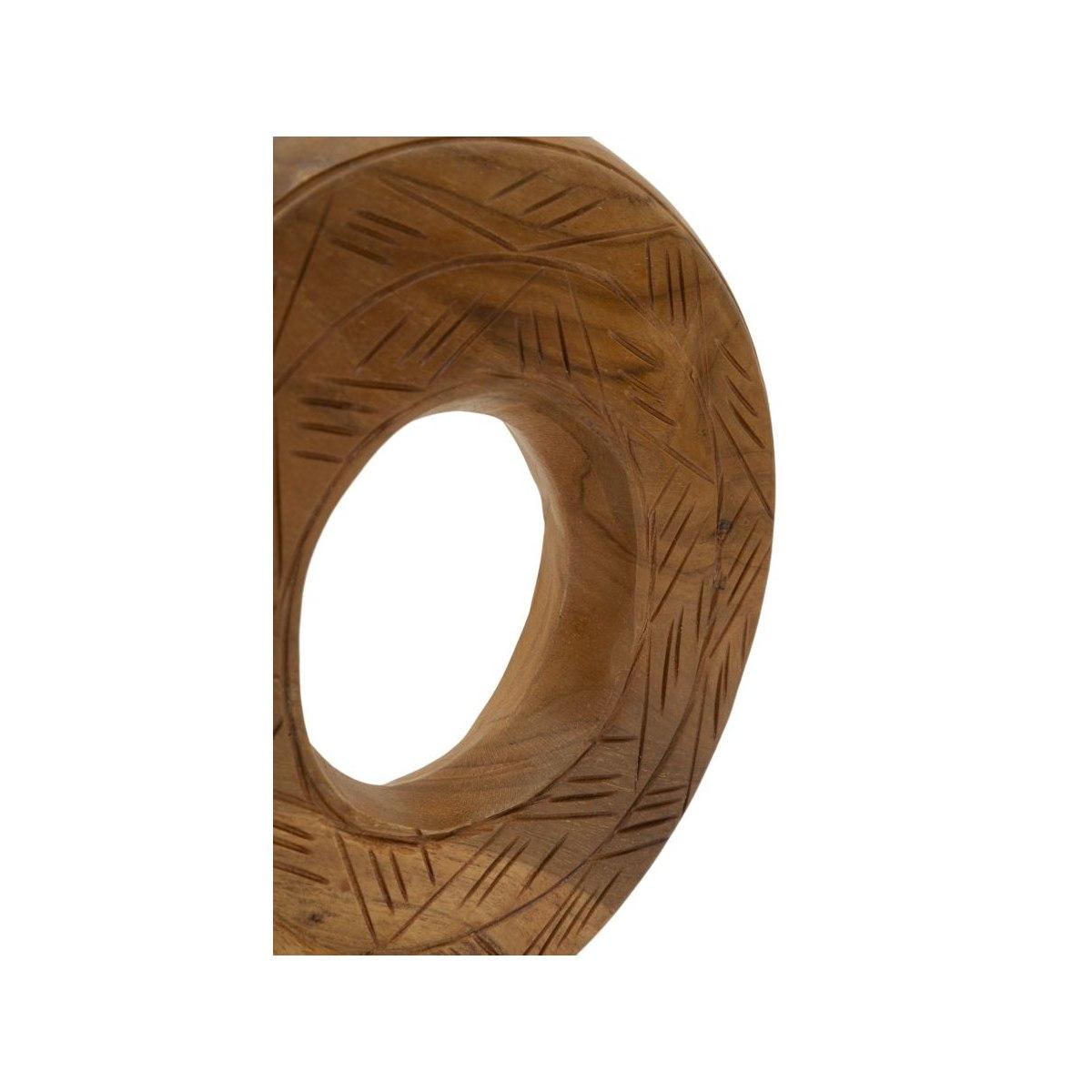 Scultura dorat in teak ric. cm 20x10x28 min 2 (pezzi unici - non rip. in serie)