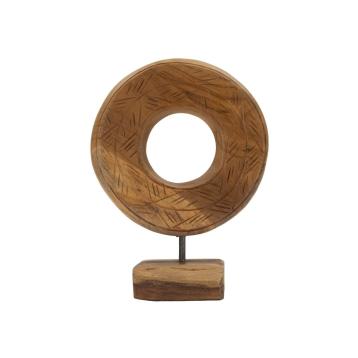 Scultura dorat in teak ric. cm 20x10x28 min 2 (pezzi unici - non rip. in serie)