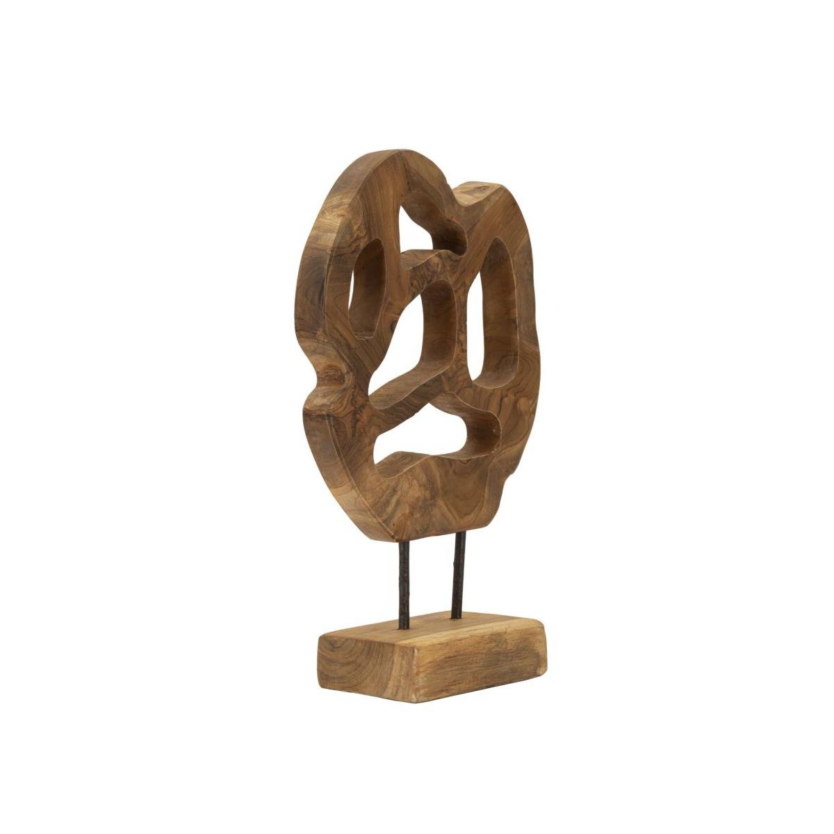 Scultura lubang in teak riciclato cm 25x10x38 (pezzi unici - non rip. in serie)