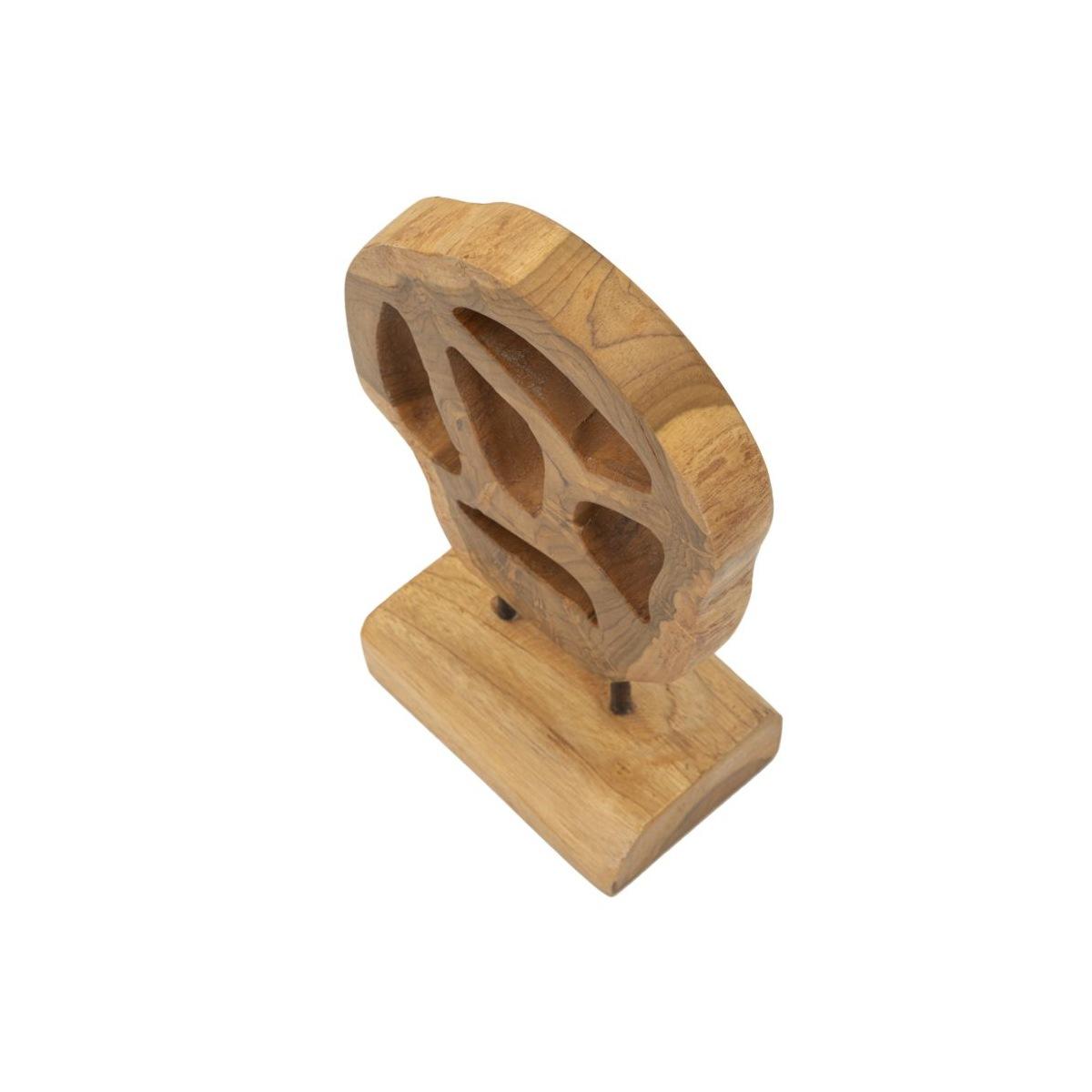 Scultura lubang in teak riciclato cm 18x10x27 (pezzi unici - non rip. in serie)