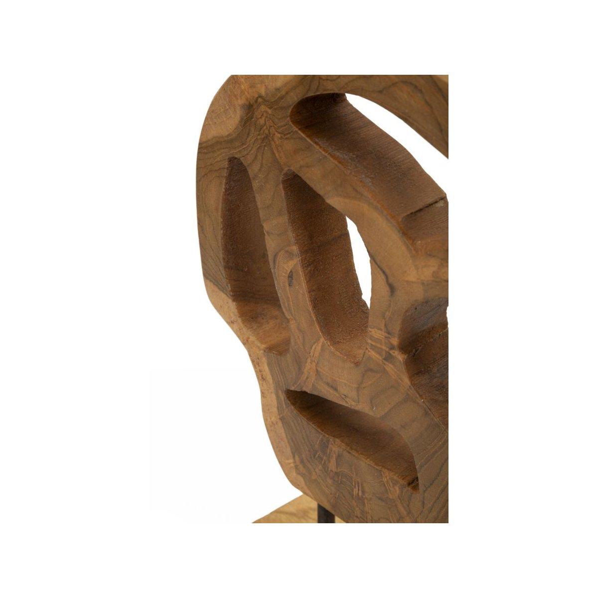Scultura lubang in teak riciclato cm 18x10x27 (pezzi unici - non rip. in serie)