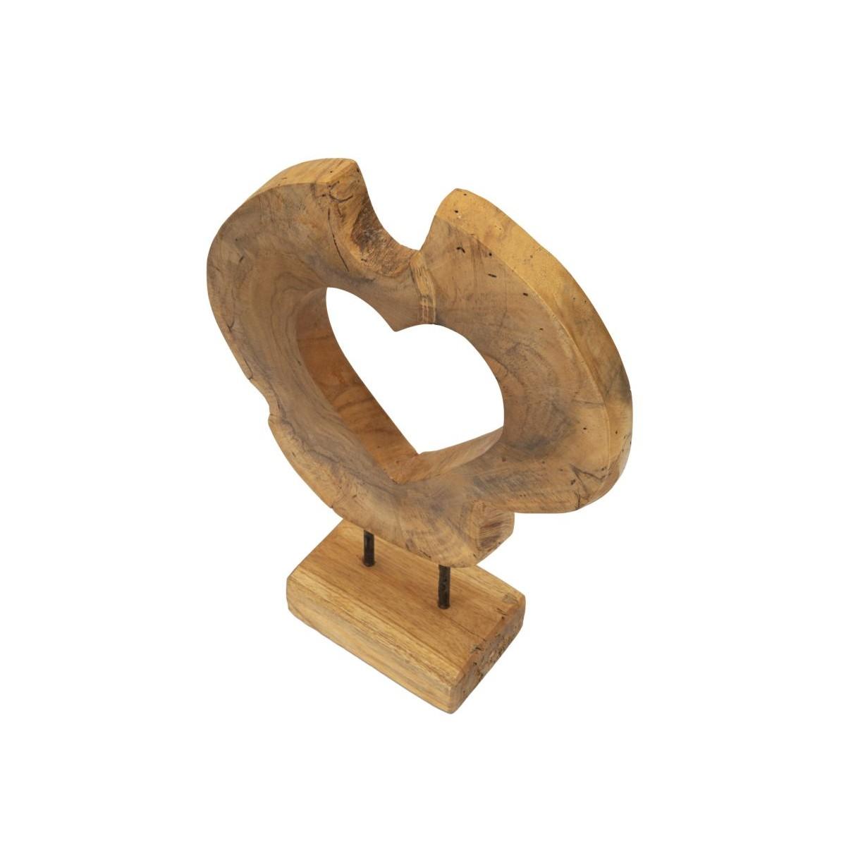 Scultura hasi in teak riciclato cm 28x10x38 (pezzi unici - non rip. in serie)