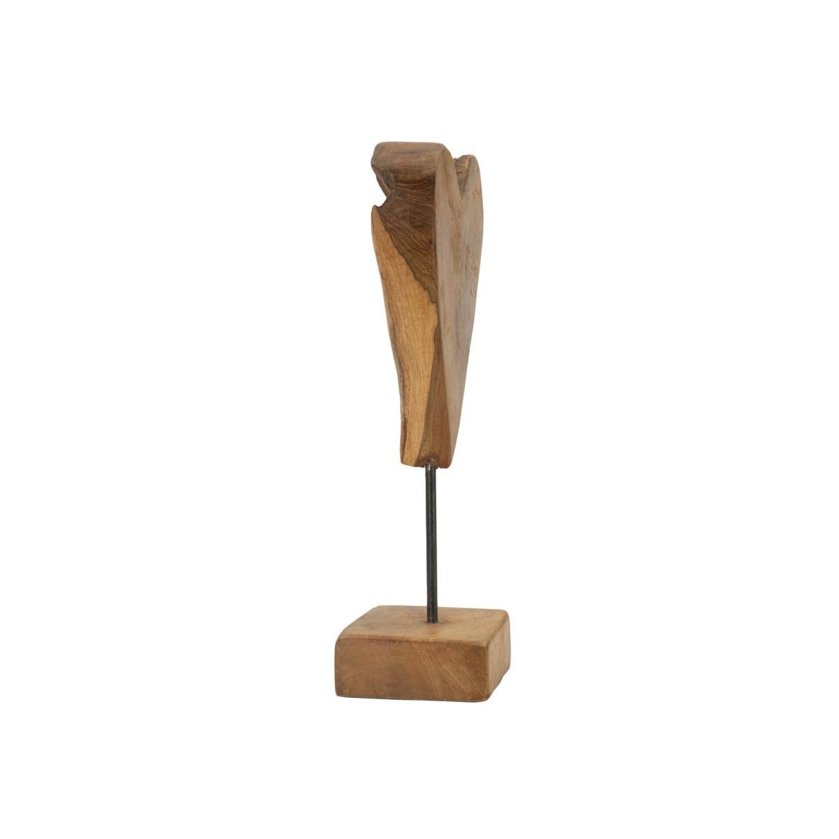 Scultura cuore in teak ric. cm 15x10x35 min 2 (pezzi unici - non rip. in serie)