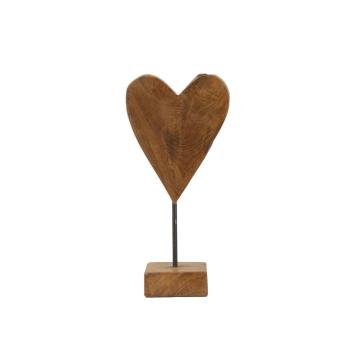 Scultura cuore in teak ric. cm 15x10x35 min 2 (pezzi unici - non rip. in serie)