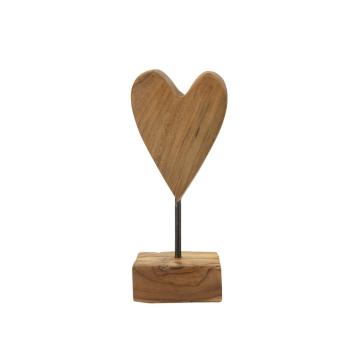 Scultura cuore in teak ric. cm 10x10x25 min 2 (pezzi unici - non rip. in serie)