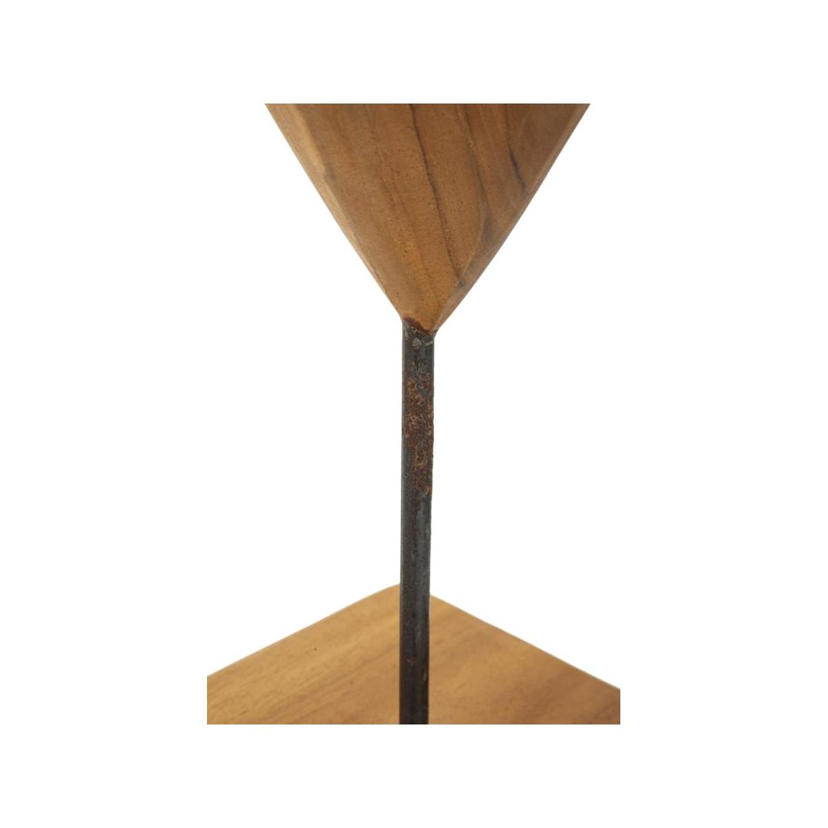 Scultura dobu in teak riciclato cm 20x12x37 (pezzi unici - non rip. in serie)