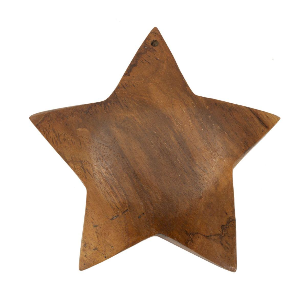 Decorazione bintang da app.in teak ric. cmØ19x5 min2(pezzi unici-non rip. in ser