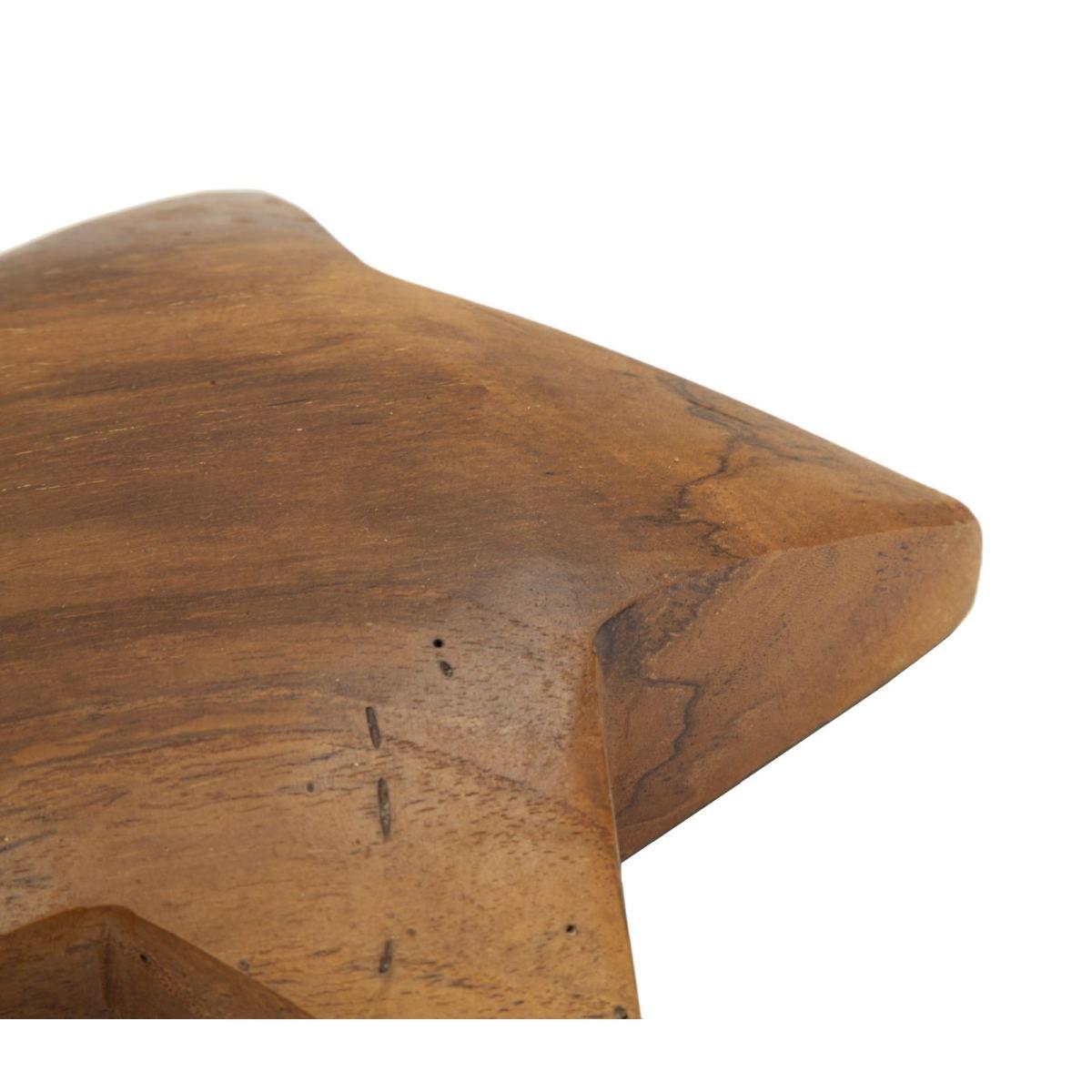 Decorazione bintang da app.in teak ric. cmØ19x5 min2(pezzi unici-non rip. in ser
