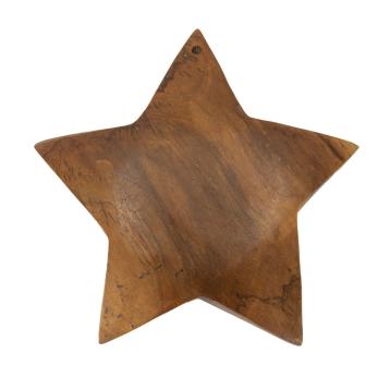 Decorazione bintang da app.in teak ric. cmØ19x5 min2(pezzi unici-non rip. in ser