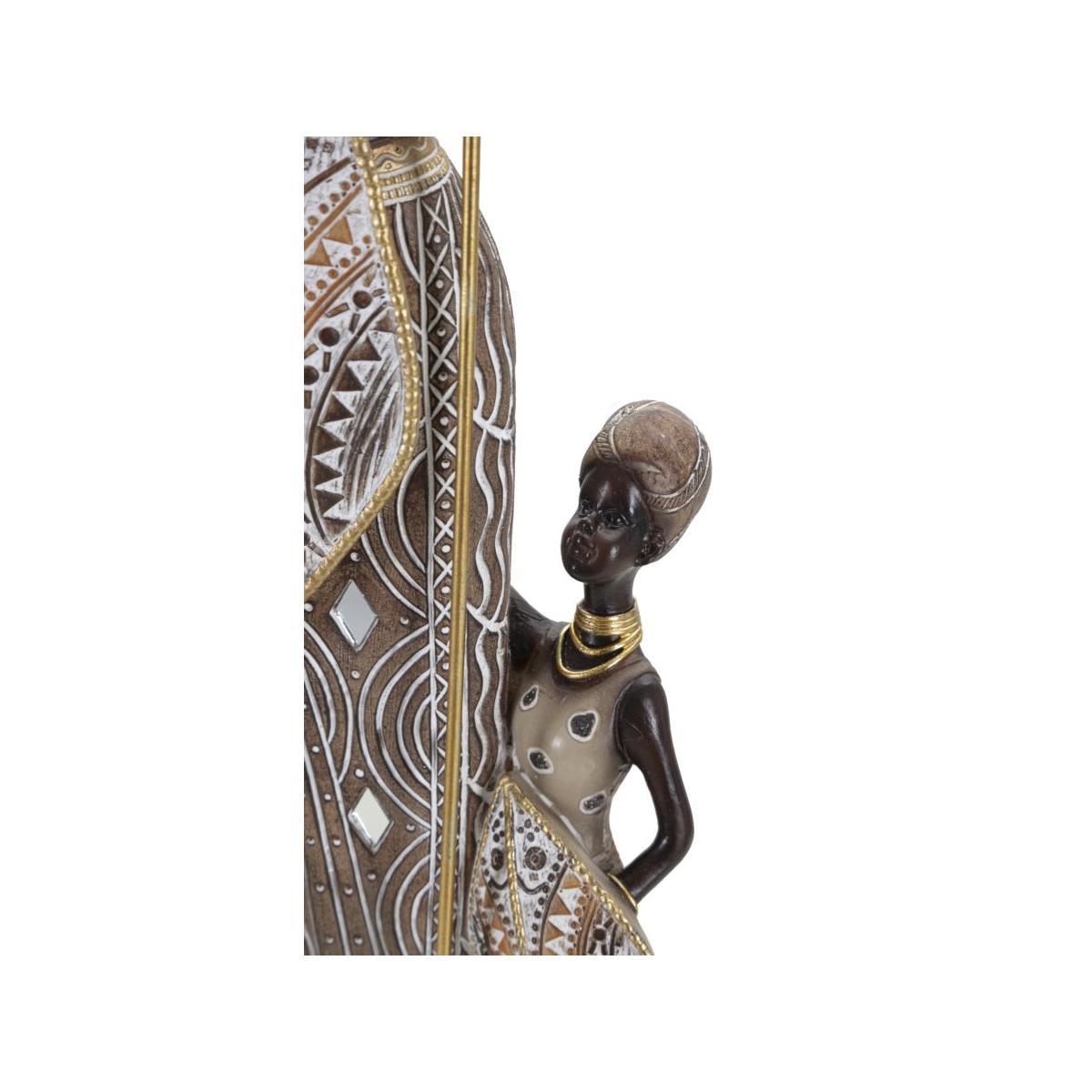 Masai tribal c/figlio cm 11,5x8,5x46