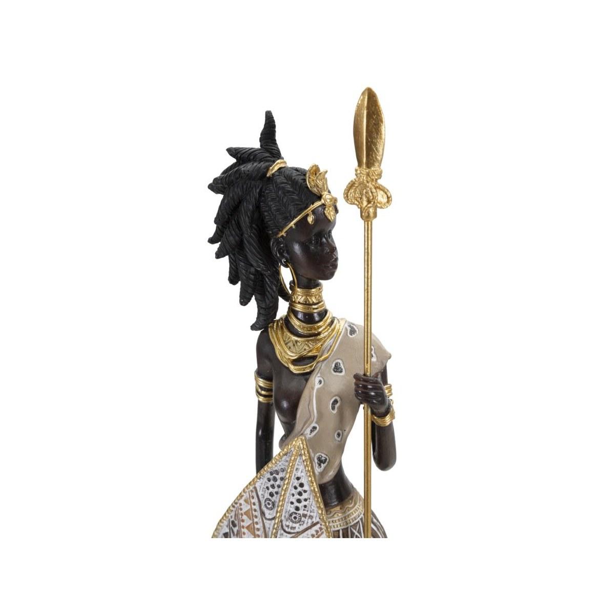 Masai tribal c/figlio cm 11,5x8,5x46