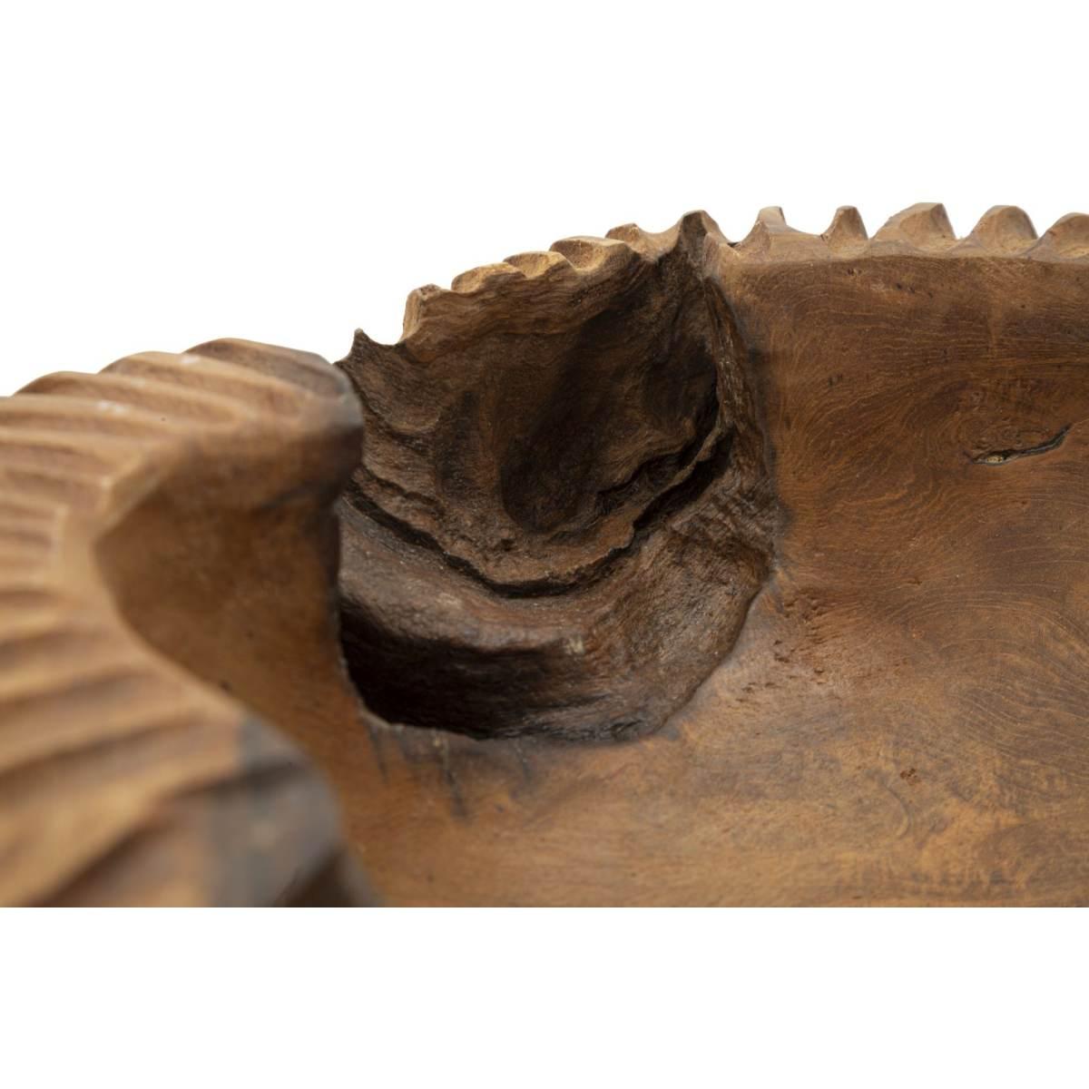 S/tasche garit in teak ric. cm 37x40x16 (pezzi unici - non rip. in serie)