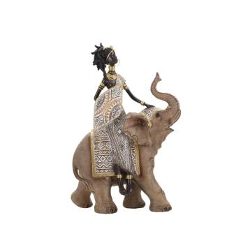 Masai tribal c/elefante cm 22,5x12x32,5