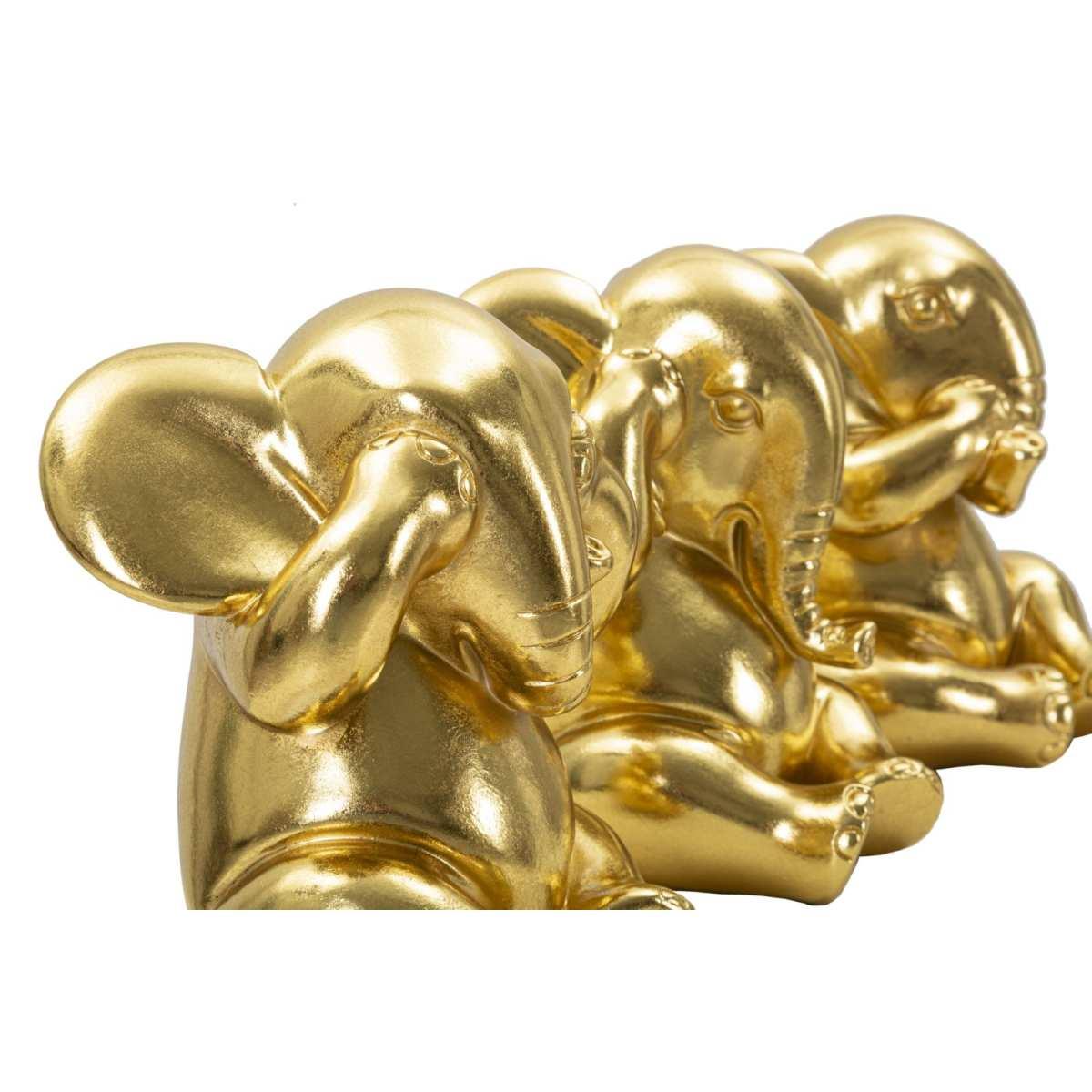 Elefante non vedo/non sento/ non parlo set 3 pz cm Ø 15,5x20,5