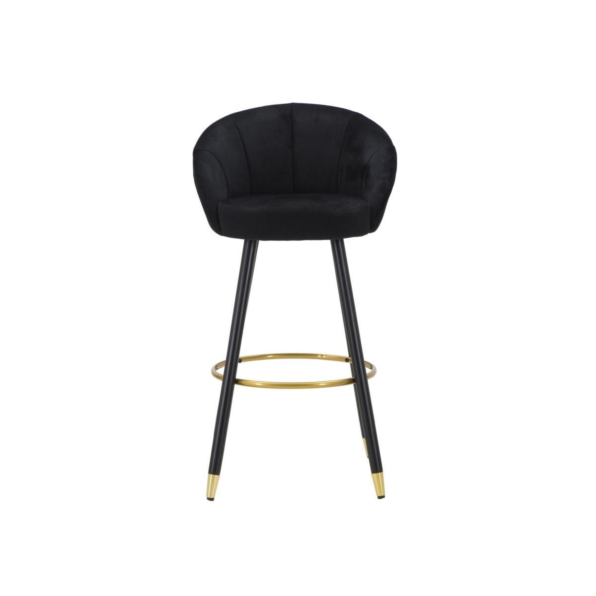 Sgabello bar prague nero cm 55x56x104 (altezza seduta 80cm)