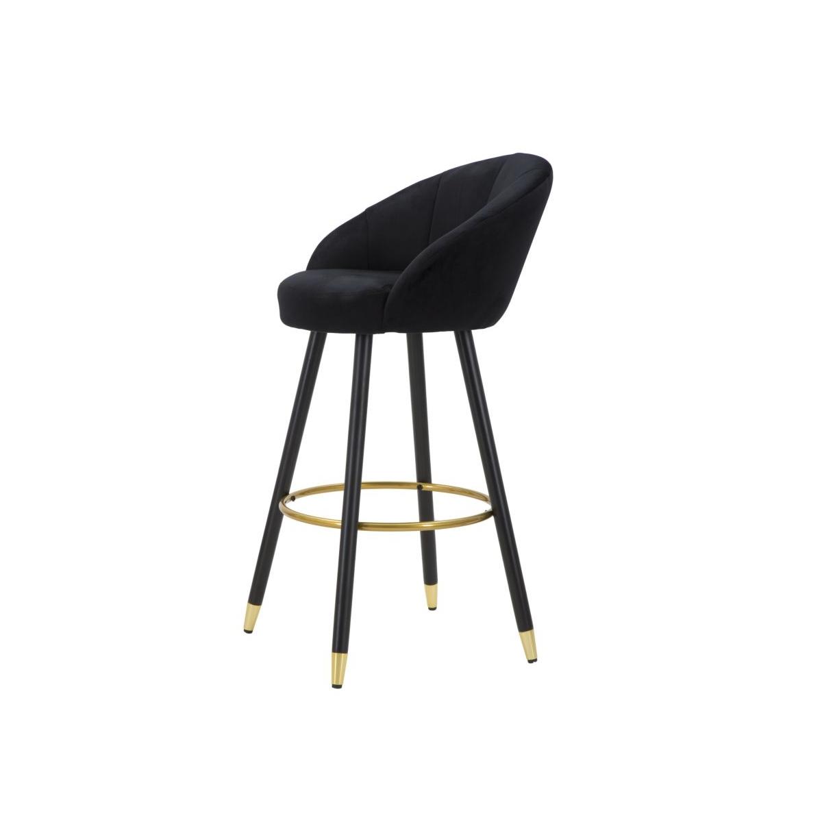 Sgabello bar prague nero cm 55x56x104 (altezza seduta 80cm)