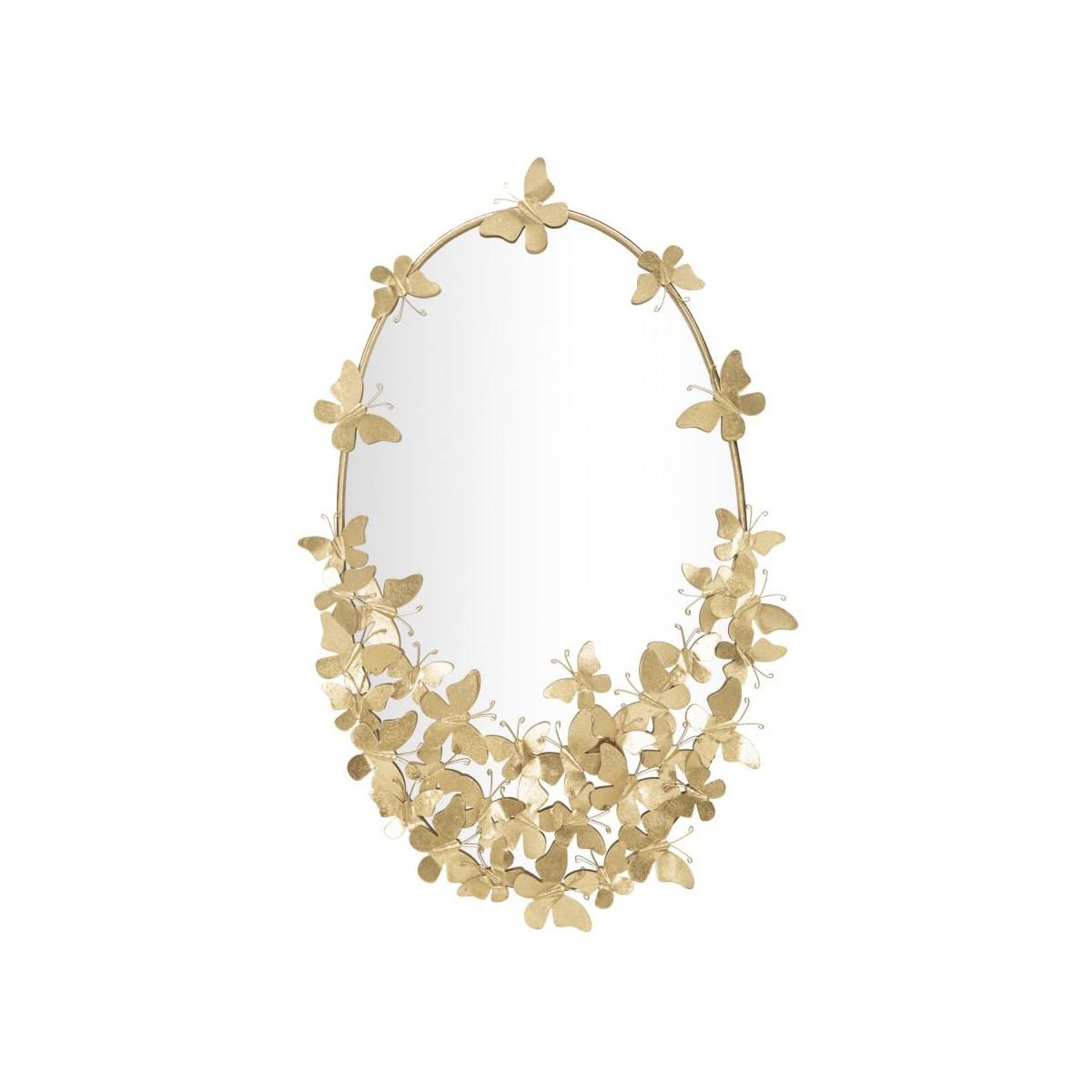 Specchio glam oval butterfly cm 59x3x89,5 (misura specchio cm 46x78)