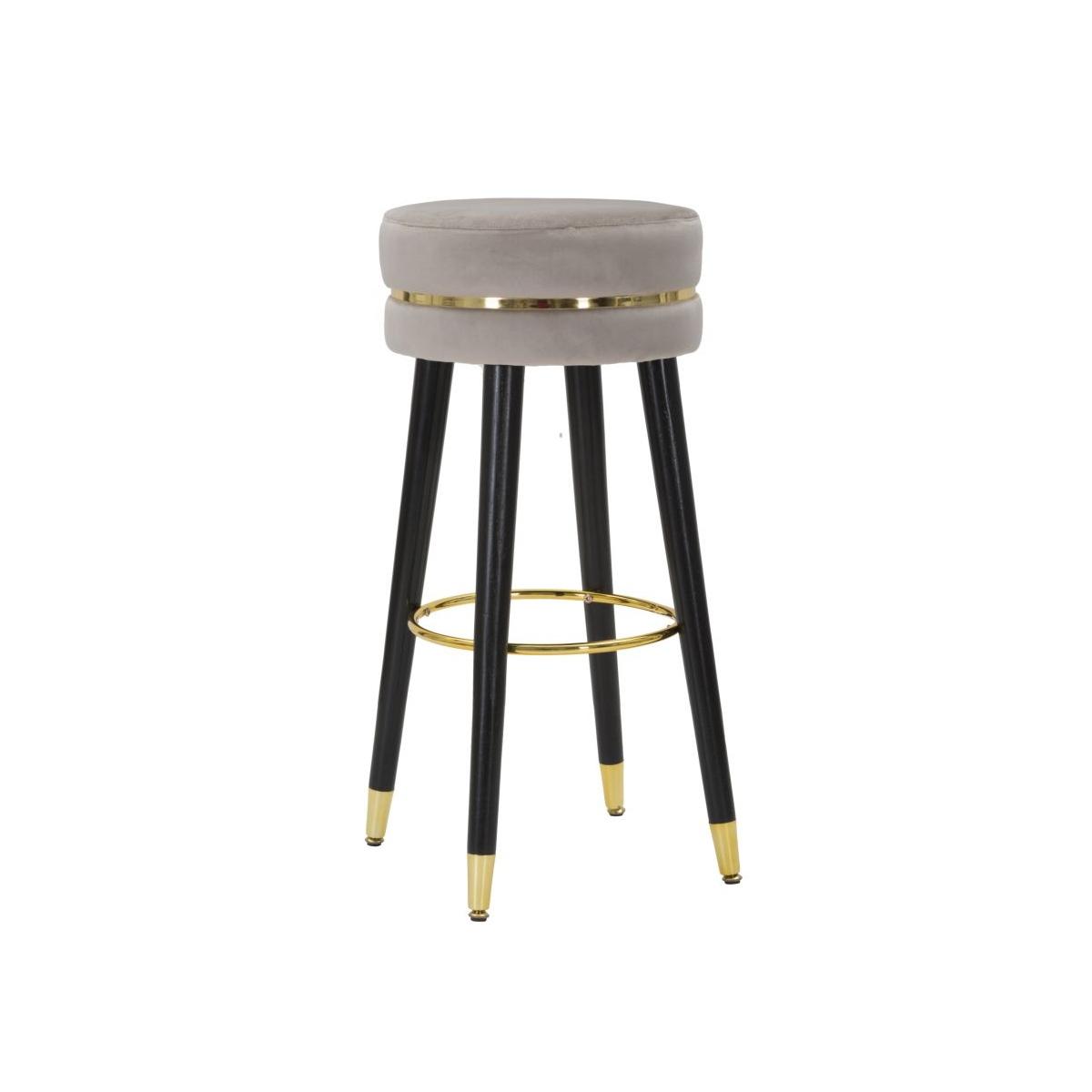 Sgabello bar paris grigio/gold cm Ø 35x74
