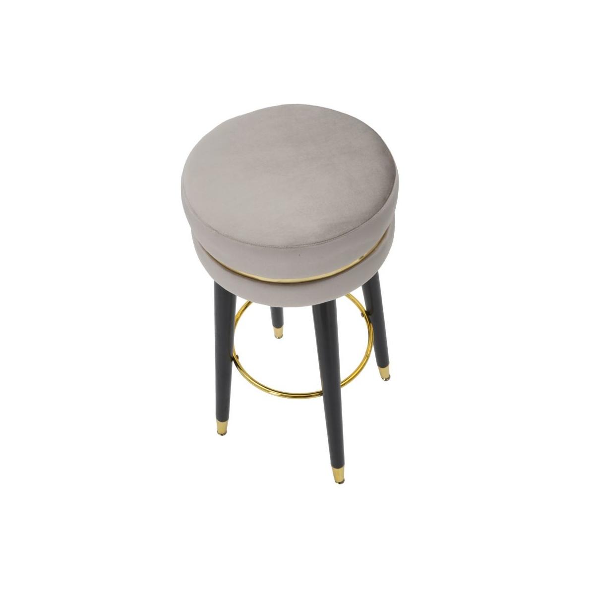 Sgabello bar paris grigio/gold cm Ø 35x74