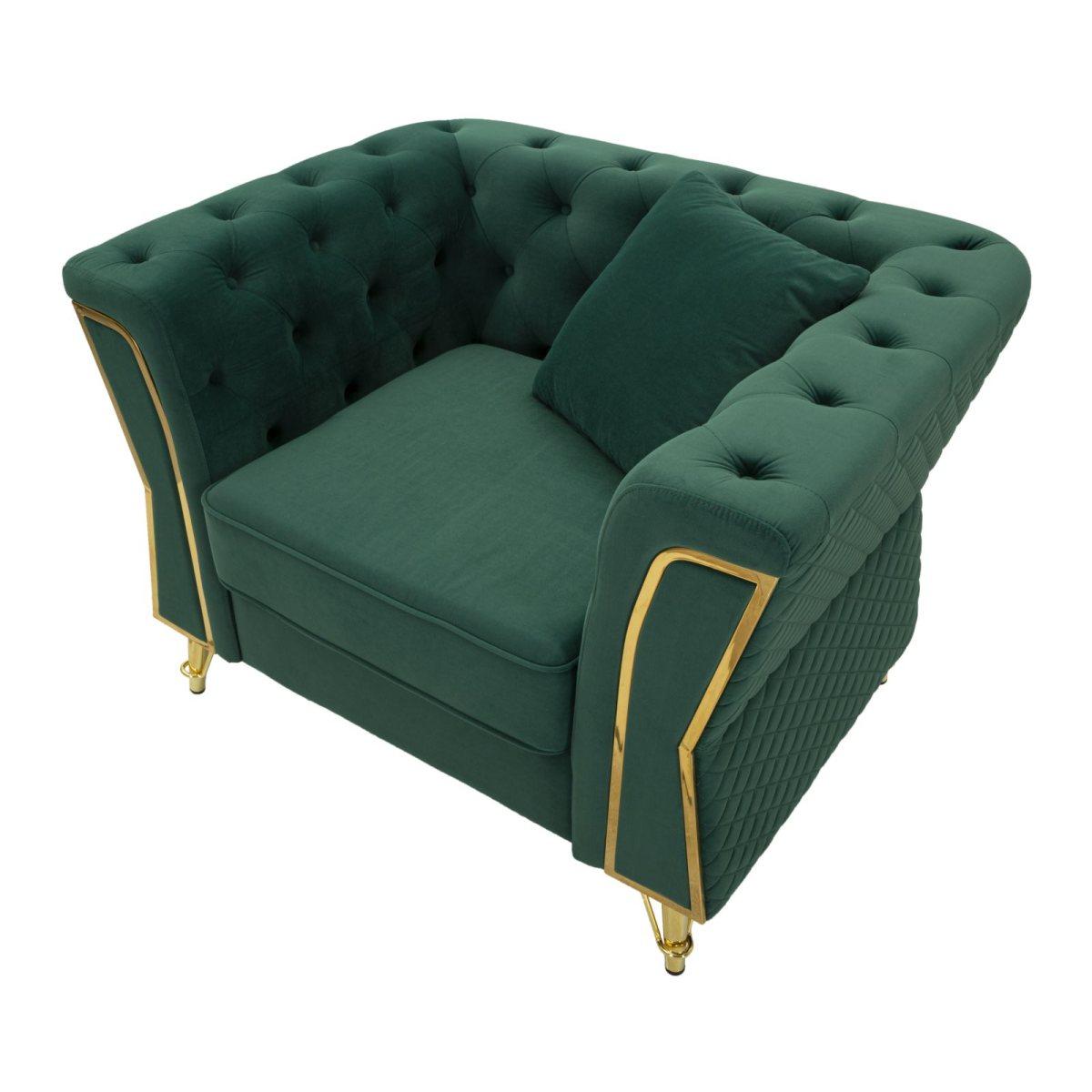 Poltrona emy verde c/cuscino cm 104x83x76