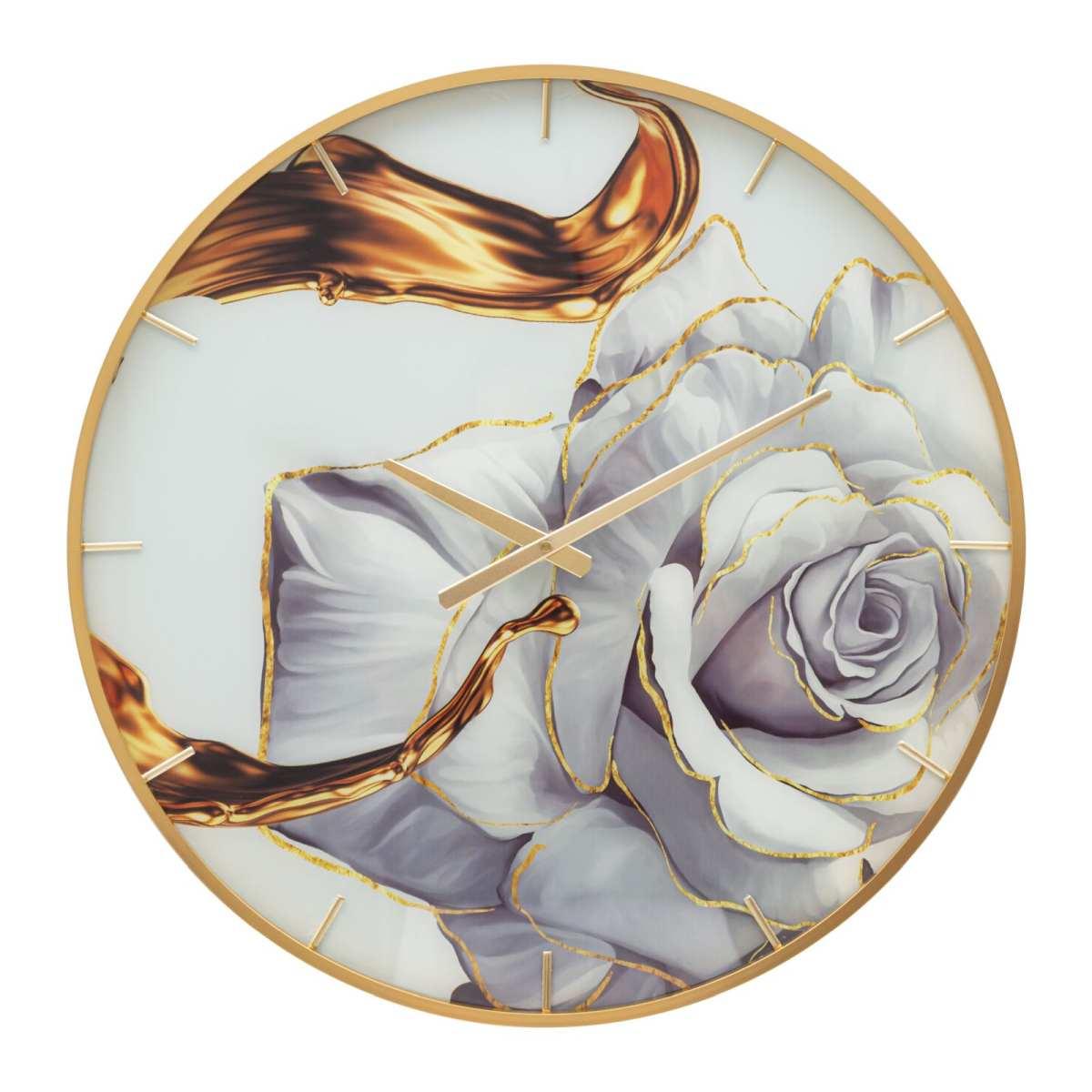 Orologio glass rose cm Ø 60x5