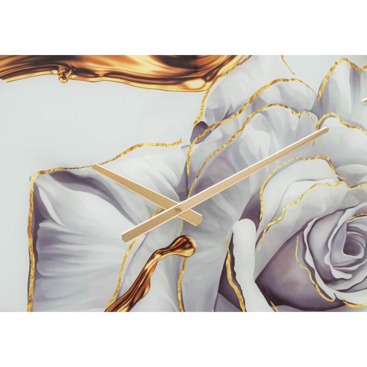 Orologio glass rose cm Ø 60x5