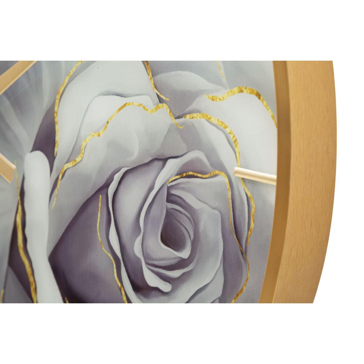 Orologio glass rose cm Ø 60x5