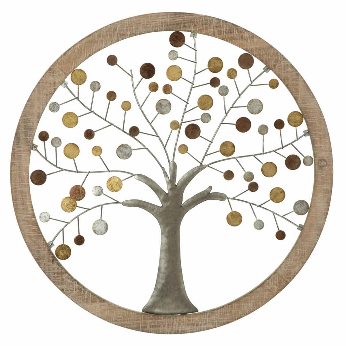 Pannello da muro albero della vita mirror cm Ø 59x1,80