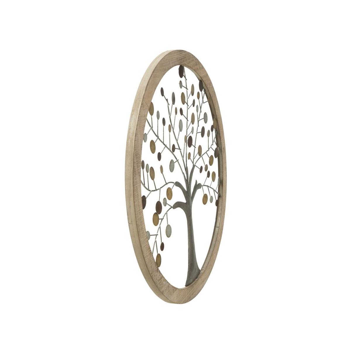 Pannello da muro albero della vita mirror cm Ø 59x1,80