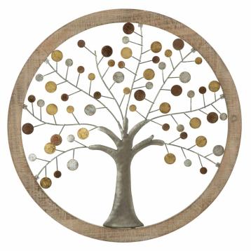 Pannello da muro albero della vita mirror cm Ø 59x1,80