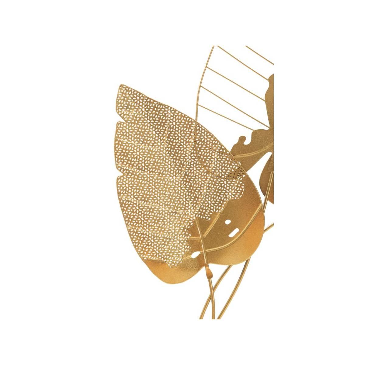 Pannello in ferro autumn leaf gold cm 53x4x84,5