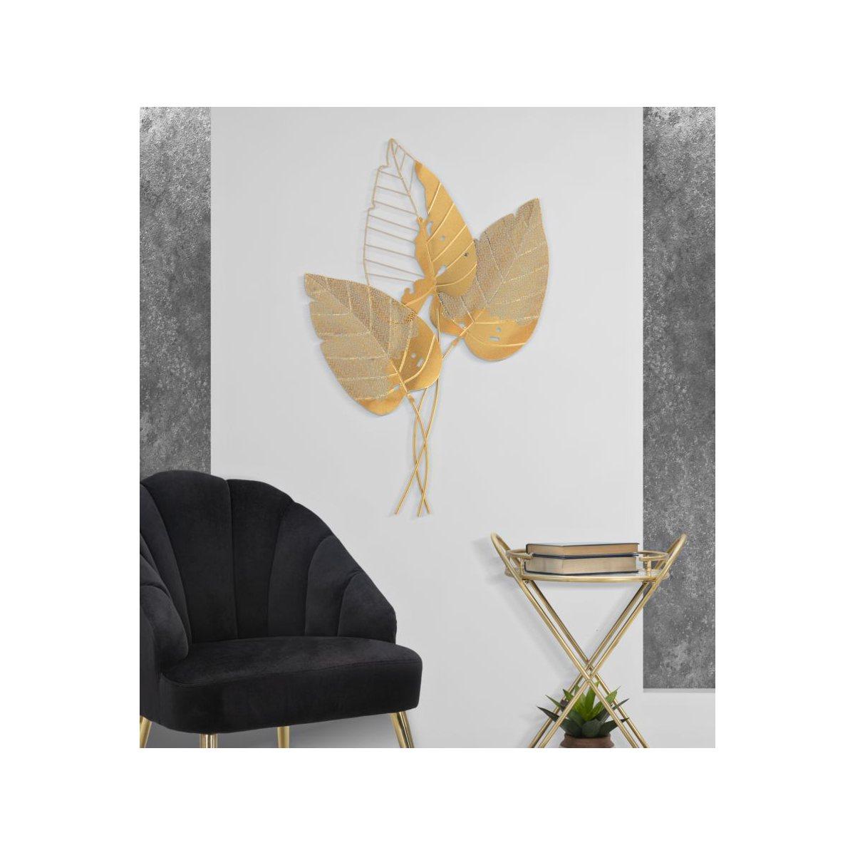 Pannello in ferro autumn leaf gold cm 53x4x84,5