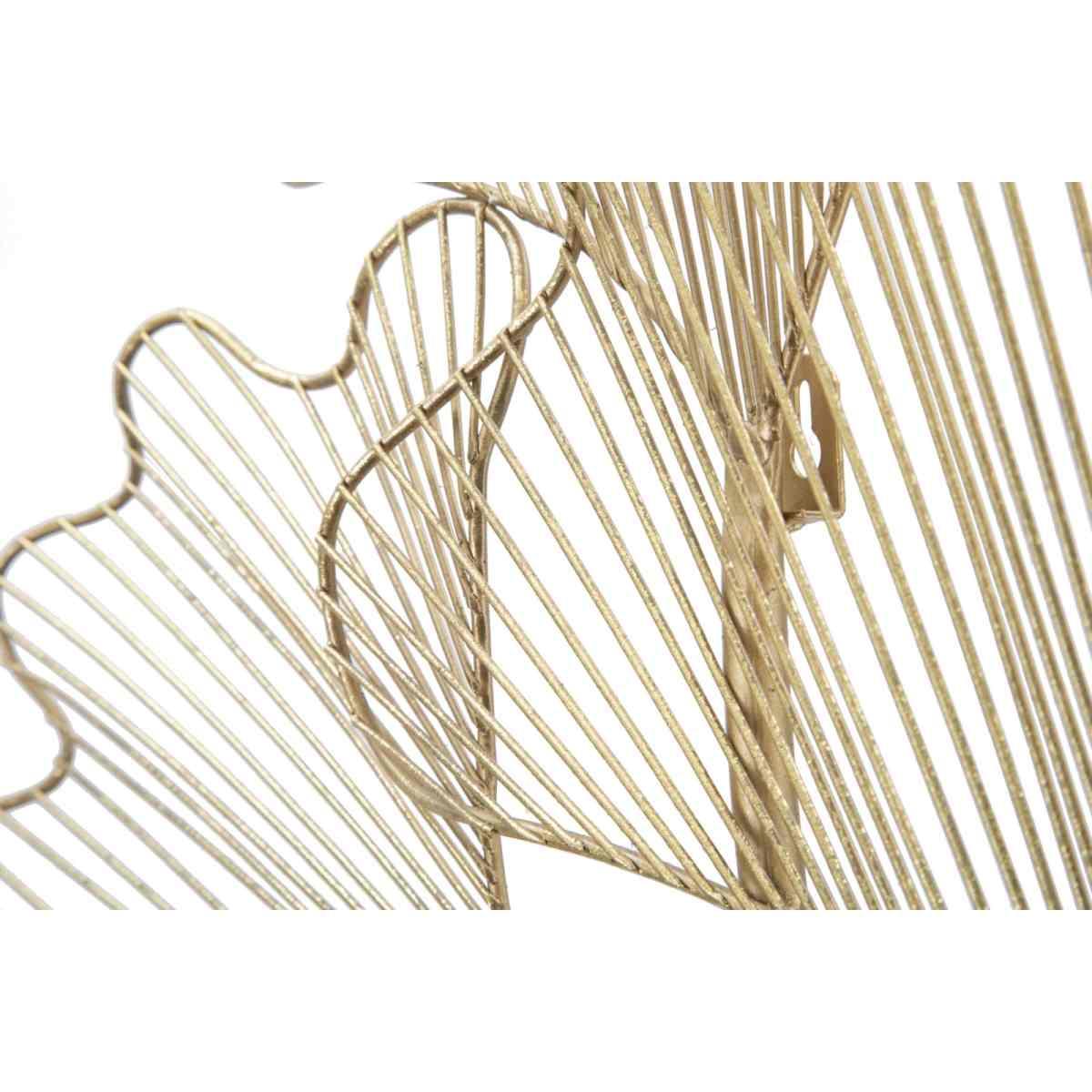 Pannello in ferro glam leaf cm 79x5x68