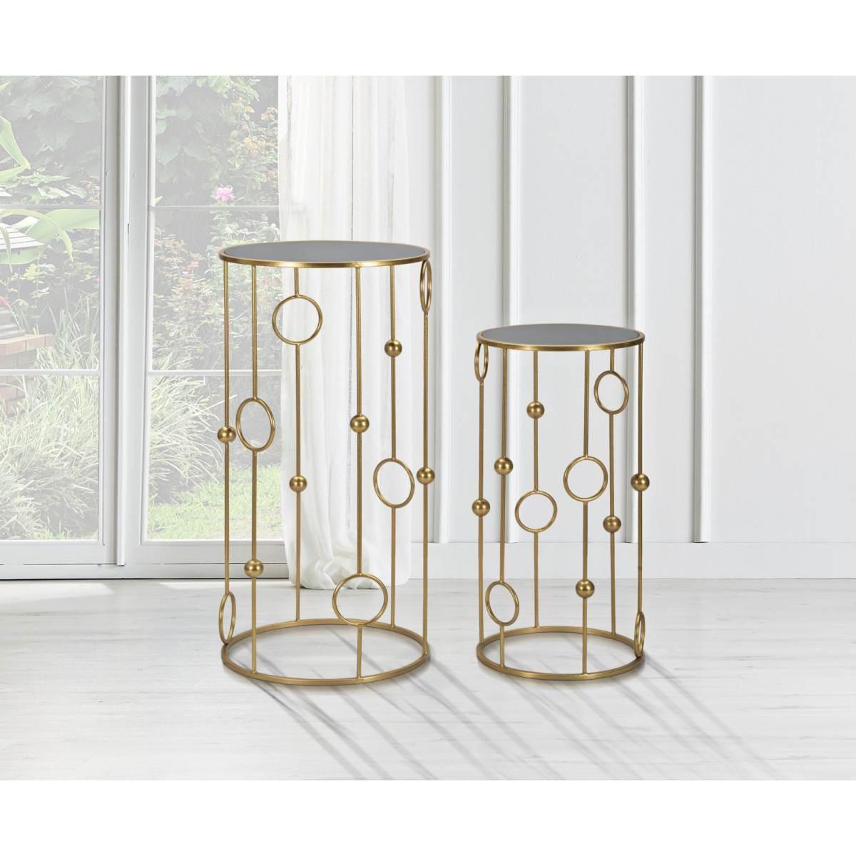 Tavolinetto cage coppia cm Ø 50x100-40x80