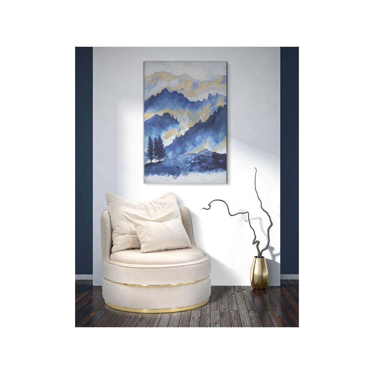 Stampa dipinta mountain tree cm 80x3x120