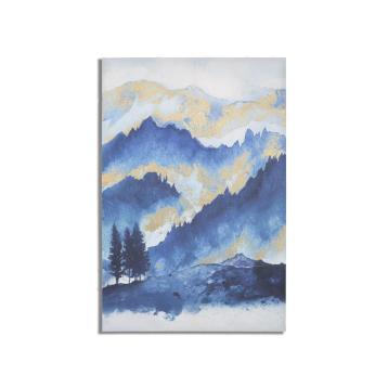 Stampa dipinta mountain tree cm 80x3x120