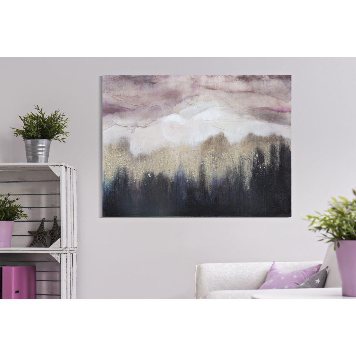 Dipinto su tela pink mountain cm 80x2,7x60
