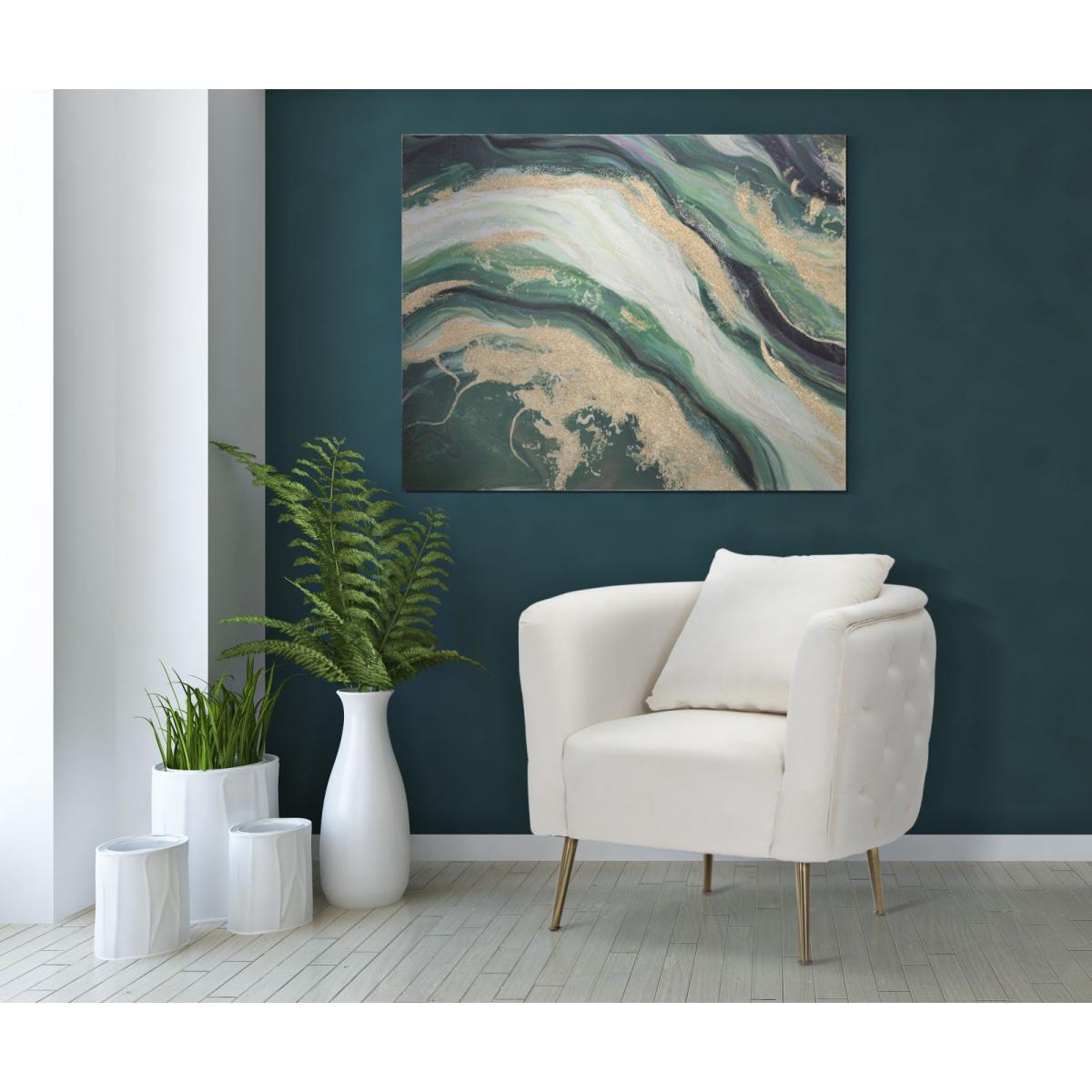 Dipinto su tela greenery cm 80x2,8x100