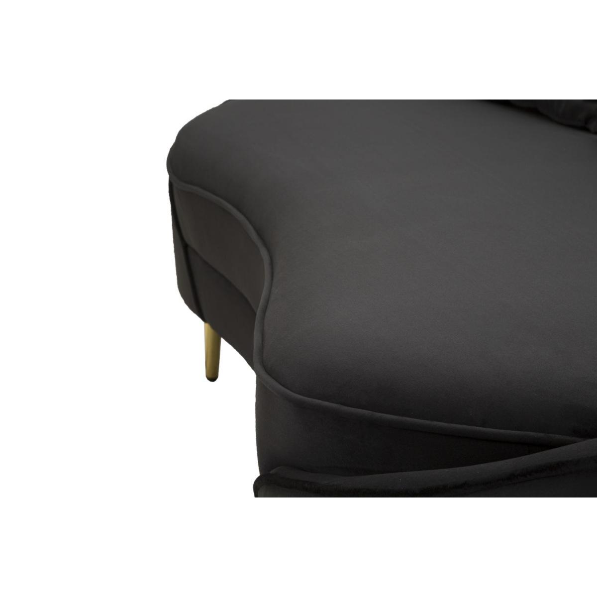 Divano 3 posti oslo c/cuscini  nero cm 185x84x68