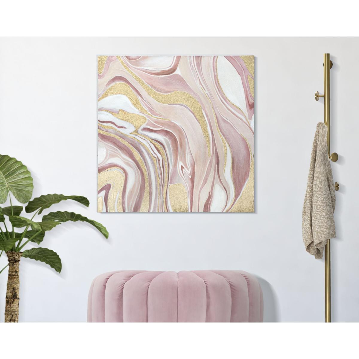 Dipinto su tela pinkly cm 80x2,8x80