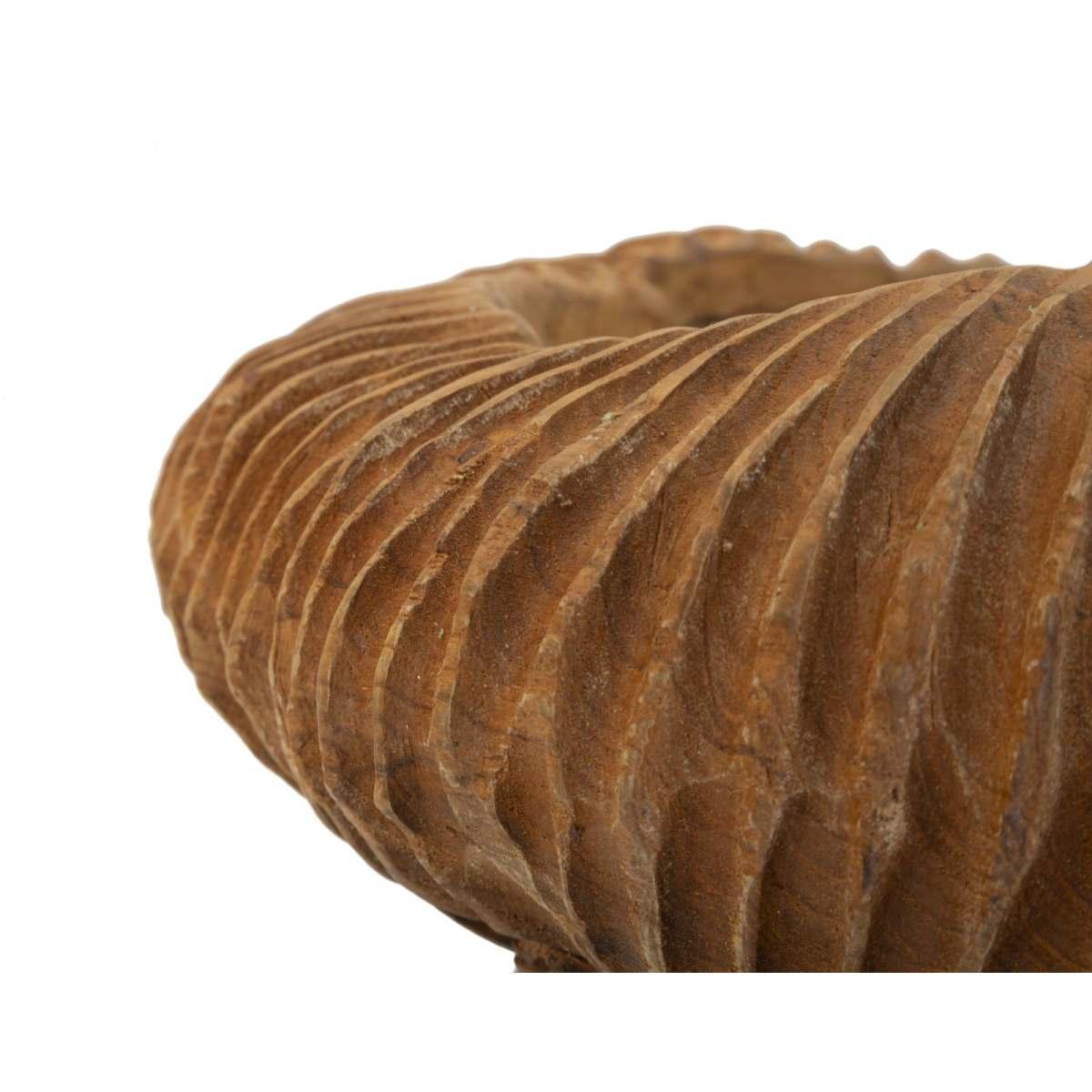 S/tasche garit in teak riciclato cm Ø 32x11 (pezzi unici - non rip. in serie)